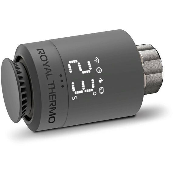 Термостаты: Термостат радиаторный электронный Royal Thermo RTE 77.001S Smart Heat, серебристый фотографии