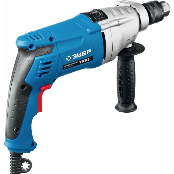 Дрели и шуруповерты: Дрель ударная Зубр Профессионал ЗДУ-1100-2 ЭРМКМ2 1100 Вт, 2-х скоростная, кейс фотографии