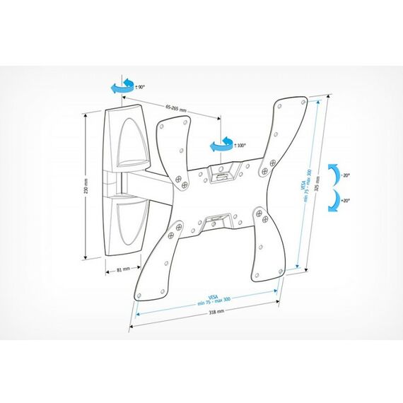 Крепеж для аудио-видео техники: Кронштейн Holder LCDS-5020 белый фотографии