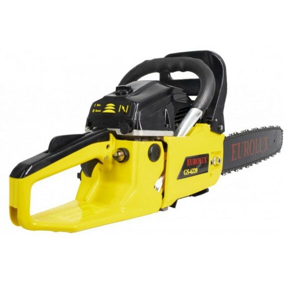 Бензопилы: Бензопила Eurolux GS-6220 4.2 л.с., шина 50.5 см, толщина звена 1.5 мм, шаг цепи 0.325", система гашения вибрации, тормоз цепи, автоматическая смазка цепи фотографии