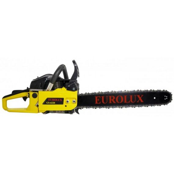 Бензопилы: Бензопила Eurolux GS-6220 4.2 л.с., шина 50.5 см, толщина звена 1.5 мм, шаг цепи 0.325", система гашения вибрации, тормоз цепи, автоматическая смазка цепи фотографии