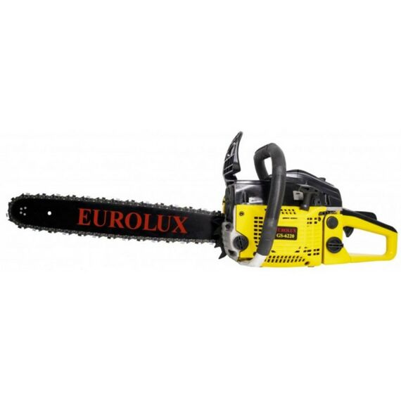 Бензопилы: Бензопила Eurolux GS-6220 4.2 л.с., шина 50.5 см, толщина звена 1.5 мм, шаг цепи 0.325", система гашения вибрации, тормоз цепи, автоматическая смазка цепи фотографии