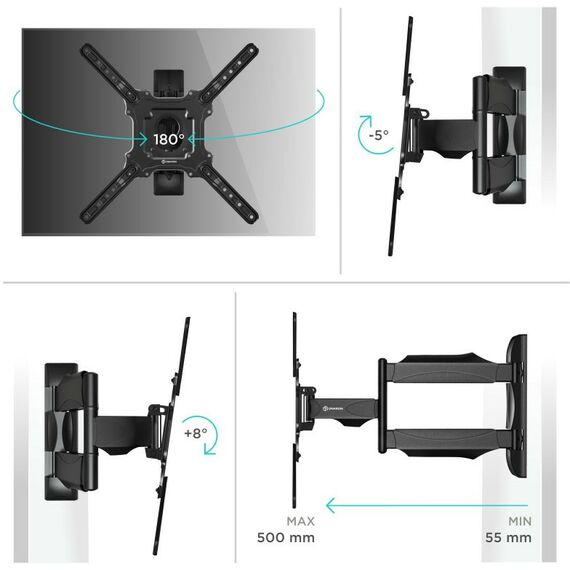 Крепеж для аудио-видео техники: Кронштейн ONKRON NP40 черный фотографии