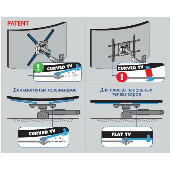 Крепеж для аудио-видео техники: Настенный кронштейн для LED/LCD телевизоров Kromax ATLANTIS-15 grey [20221] фотографии