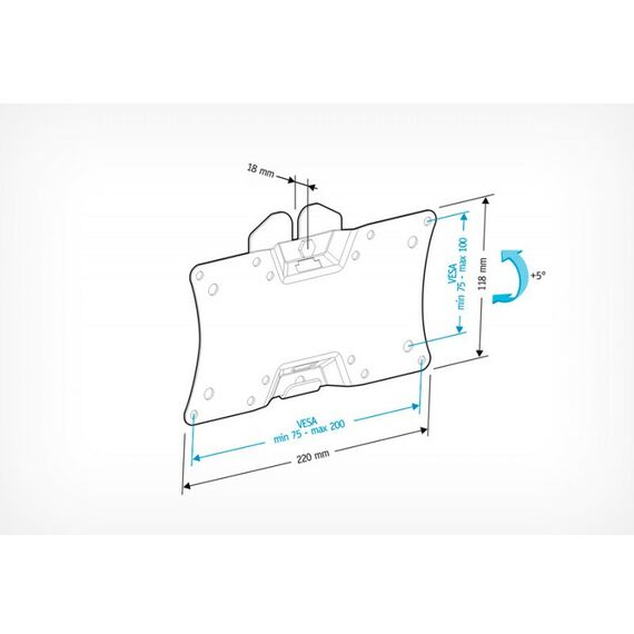 Крепеж для аудио-видео техники: Кронштейн Holder LCDS-5060 черный фотографии