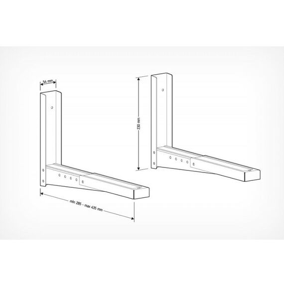 Крепеж для аудио-видео техники: Кронштейн для СВЧ-печей Holder MWS-2002 металлик фотографии