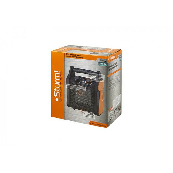 Тепловентиляторы: Тепловентилятор керамический Sturm! FH3034CQ 3000Вт, 3 режима, защита от перегрева, датчик опрокидывания фотографии