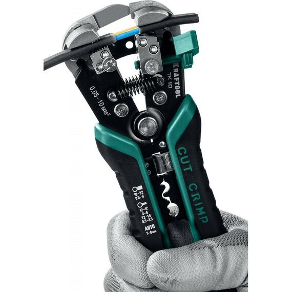 Электромонтажный инструмент: Стриппер автоматический многофункциональный KRAFTOOL TK-10 0.05 - 10 мм2 [22639] фотографии