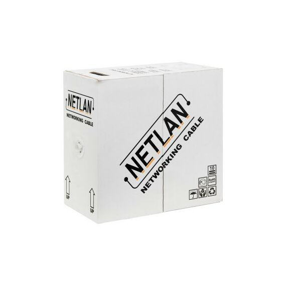 Кабель и разъемы: Кабель Netlan EC-UU004-6-PE-BK U/UTP 4 пары, Кат.6 (Класс E), 250МГц, одножильный, BC (чистая медь), внешний, PE до -40C, черный, 305м фотографии