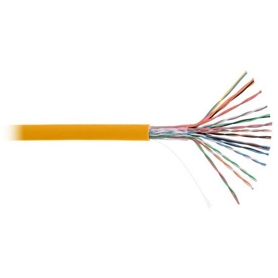 Кабель и разъемы: Кабель Netlan EC-UU016-5-LSZH-OR-3 U/UTP 16 пар, Кат.5 (Класс D), 100МГц, одножильный, BC (чистая медь), внутренний, LSZH нг(B)-HF, оранжевый, 305м фотографии