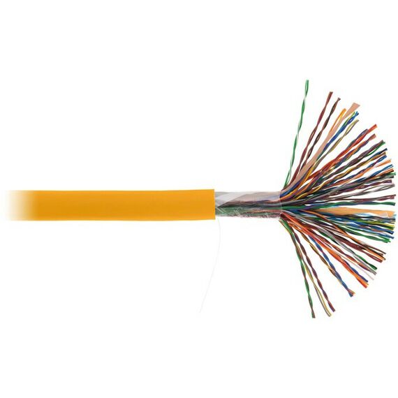 Кабель и разъемы: Кабель Netlan EC-UU050-5-LSZH-OR-3 U/UTP 50 пар, Кат.5 (Класс D), 100МГц, одножильный, BC (чистая медь), внутренний, LSZH нг(B)-HF, оранжевый, 305м фотографии