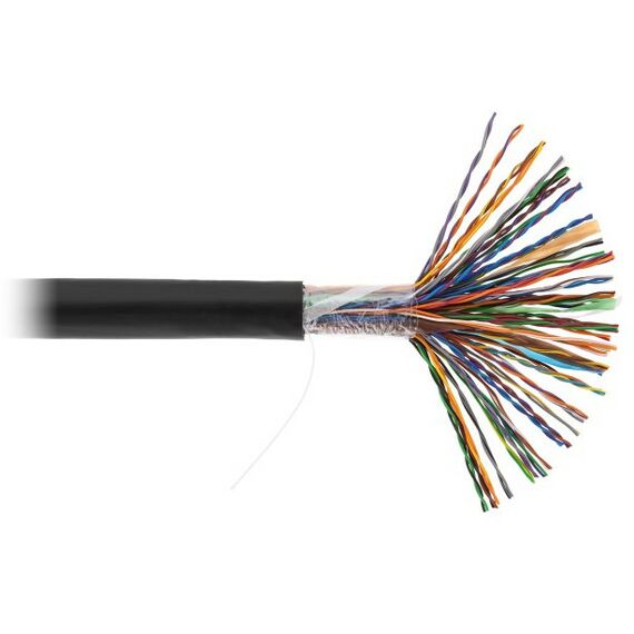 Кабель и разъемы: Кабель Netlan EC-UU050-5-PE-BK-3 U/UTP 50 пар, Кат.5 (Класс D), 100МГц, одножильный, BC (чистая медь), внешний, PE до -40C, черный, 305м фотографии