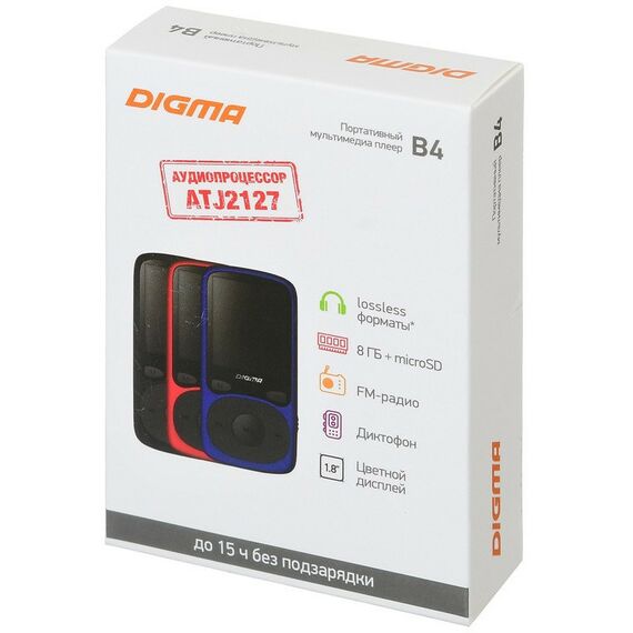 MP3-плееры: Проигрыватель Digma B4 MP3 Player, FM Tuner, 8Gb, MicroSD, LCD 1.8", диктофон, USB, Li-Pol [B4BK-Black] фотографии