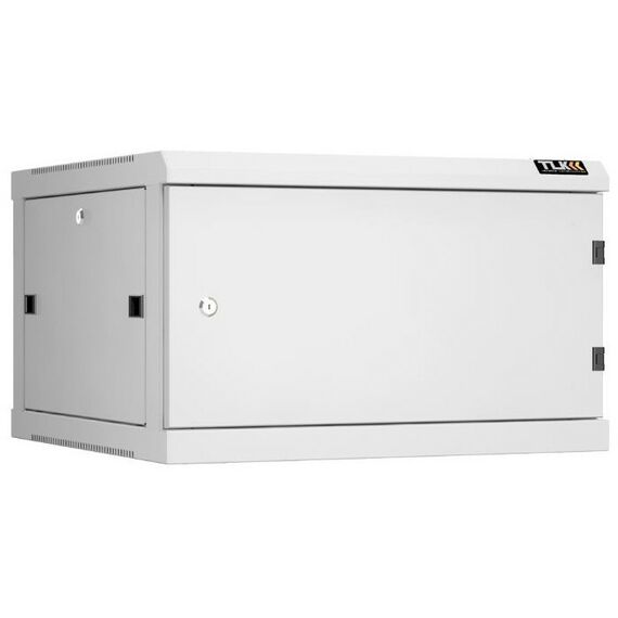 Шкафы и стойки: Настенный разборный шкаф TLK TWC-066060-R-M-GY 19", 6U, металлическая дверь, Ш600хВ370хГ600мм, 2 пары монтажных направляющих, серый фотографии