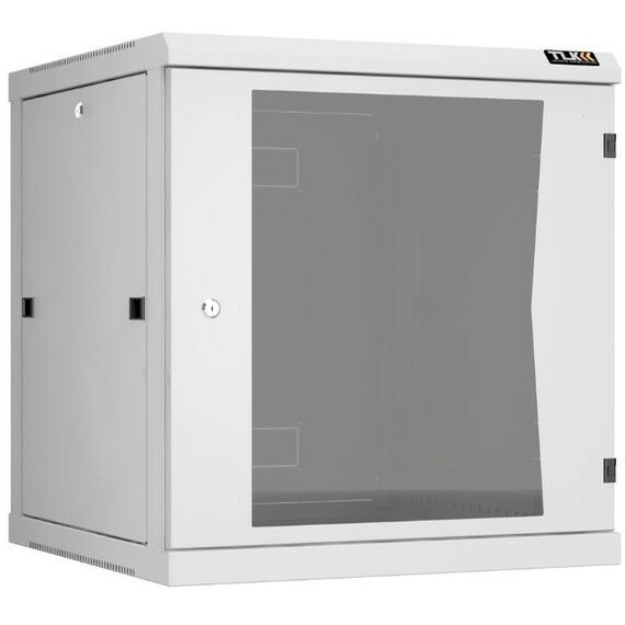 Шкафы и стойки: Настенный разборный шкаф TLK TWC-126060-R-G-GY 19", 12U, стеклянная дверь, Ш600хВ636хГ600мм, 2 пары монтажных направляющих, серый фотографии