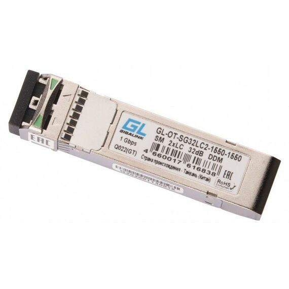 Медиаконвертеры и модули: Модуль Gigalink GL-OT-SG32LC2-1550-1550 SFP, 1Гбит/c, два волокна SM, 2xLC, 1550 нм, 32 дБ (до 120 км) EX фотографии