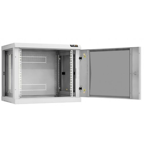 Шкафы и стойки: Настенный разборный шкаф TLK TWC-096045-R-G-GY 19", 9U, стеклянная дверь, Ш600хВ503хГ450мм, 2 пары монтажных направляющих, серый фотографии