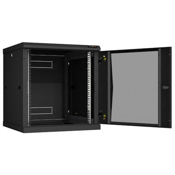 Шкафы и стойки: Настенный разборный шкаф TLK TWC-126060-R-G-BK 19", 12U, стеклянная дверь, Ш600хВ636хГ600мм, 2 пары монтажных направляющих, черный фотографии