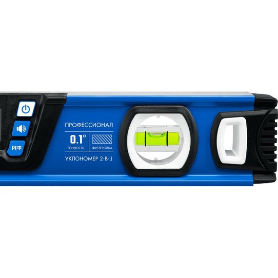 Строительные уровни: Горизонт уровень-уклономер Зубр Профессионал 400 мм диапазон 0-90°, Точность ±0,1°, подсветка экрана [34286] фотографии