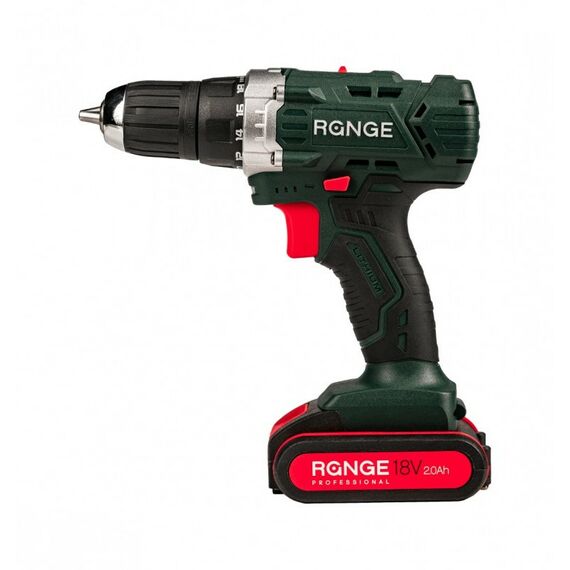 Дрели и шуруповерты: Аккумуляторная дрель RANGE RCD18/2.0-PRO 18В, 2 Li акк. 2.0Ач, 32Н, метал. патрон, кейс фотографии