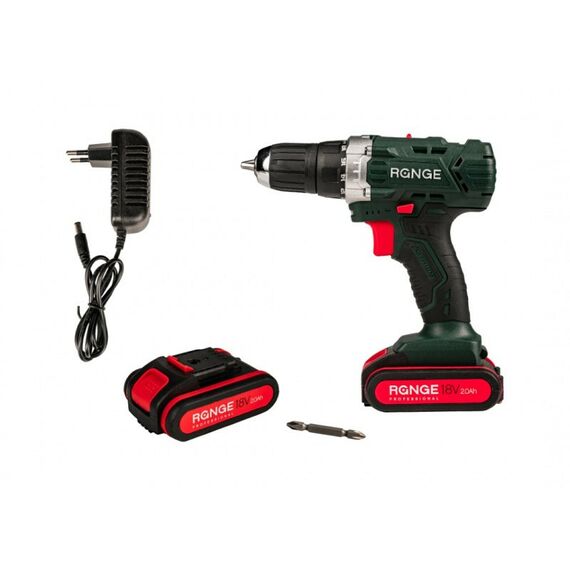 Дрели и шуруповерты: Аккумуляторная дрель RANGE RCD18/2.0-PRO 18В, 2 Li акк. 2.0Ач, 32Н, метал. патрон, кейс фотографии