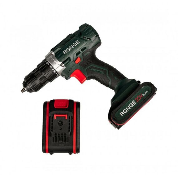 Дрели и шуруповерты: Аккумуляторная дрель RANGE RCD20/2.0-A 20В, 2Li акк, 2.0Ач, 34Нм, LED-подсветка, кейс фотографии