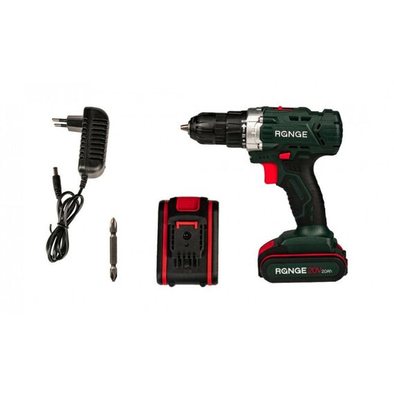 Дрели и шуруповерты: Аккумуляторная дрель RANGE RCD20/2.0-A 20В, 2Li акк, 2.0Ач, 34Нм, LED-подсветка, кейс фотографии