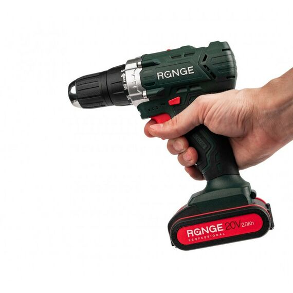 Дрели и шуруповерты: Аккумуляторная дрель RANGE RCD20/2.0-PRO 20В, 2 Li акк. 2.0Ач, 35Нм, метал. патрон, кейс фотографии