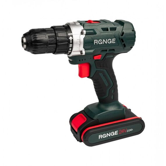 Дрели и шуруповерты: Аккумуляторная дрель RANGE RCD24/2.0-A 24В, 2Li акк, 2.0Ач, 40Нм, LED-подсветка, кейс фотографии
