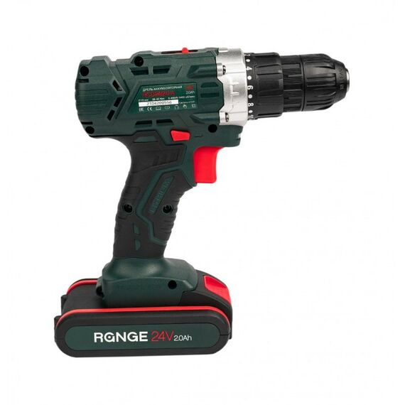 Дрели и шуруповерты: Аккумуляторная дрель RANGE RCD24/2.0-A 24В, 2Li акк, 2.0Ач, 40Нм, LED-подсветка, кейс фотографии