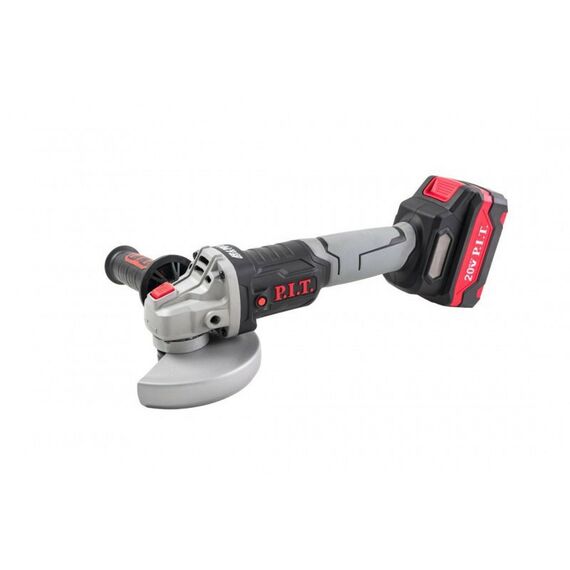 Угловые шлифмашинки (болгарки): Аккумуляторная бесщеточная шлифмашина P.I.T. PWS20H-125A/1 20В, 125мм, 7000 об/мин, 1 акб Li-Ion 4Ач, ЗУ 3А, кейс фотографии