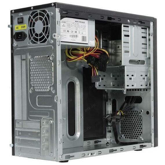 Корпуса компьютерные: Корпус PowerMAN ES722 Black Minitower 400W 2*USB 2.0, HD, Audio mATX [6111491] фотографии