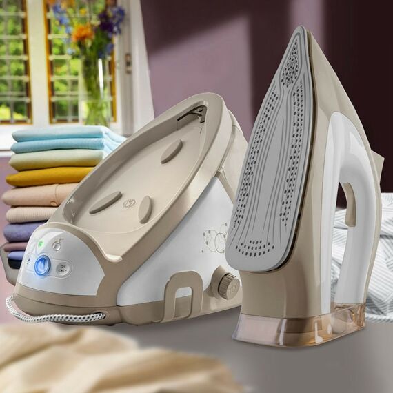 Отпариватели и пароочистители: Парогенератор Endever Delta-400 белый/бежевый [90305] фотографии