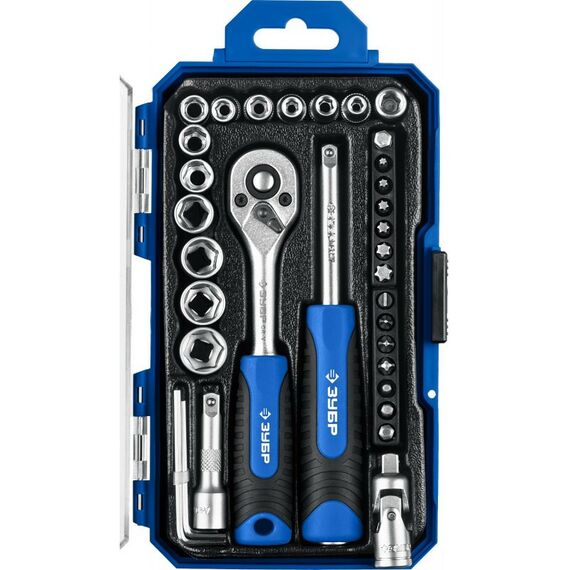 Наборы инструментов и ключи: Универсальный набор инструмента Зубр Профессионал Компакт-35 35 предметов [27642-H35_z01] фотографии