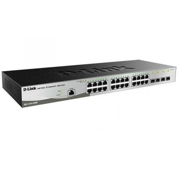 Коммутаторы, маршрутизаторы, межсетевые экраны: Управляемый коммутатор D-link DGS-1210-28/ME/A2B 24 порта 10/100/1000Base-T и 4 портами 1000Base-X SFP, 2 уровня фотографии