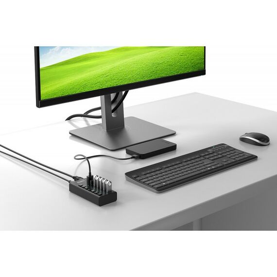 USB концентраторы (USB hub): Концентратор USB HARPER HUB-07MB Black фотографии