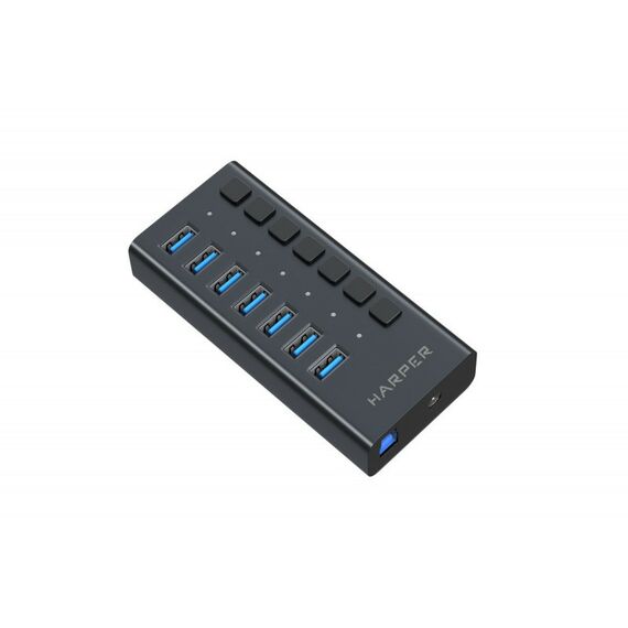 USB концентраторы (USB hub): Концентратор USB HARPER HUB-07MB Black фотографии