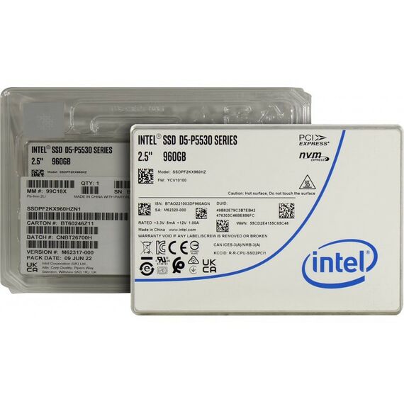SSD-накопители: SSD-накопитель Intel 960 Gb D5-P5530 Series U.2 2.5" [SSDPF2KX960HZN1] фотографии