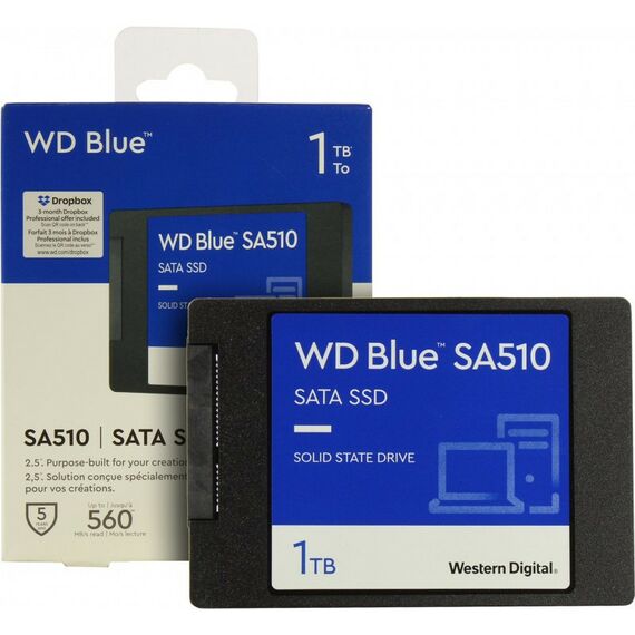 SSD-накопители: Накопитель Western Digital 1 Tb Blue SA510 SATA 6Gb/s 2.5" TLC [WDS100T3B0A] фотографии
