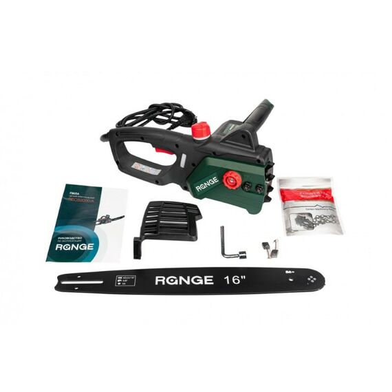 Цепные пилы: Пила цепная электрическая RANGE RECS2000-A 2000Вт, 16"/40см, 3/8", 4800об/мин, авт.смазка цепи фотографии