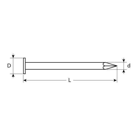 Гвозди: Гвозди толевые Зубр 20 х 2.0 мм ГОСТ 4029-63, 5 кг, оцинкованные [305210-20-020] фотографии