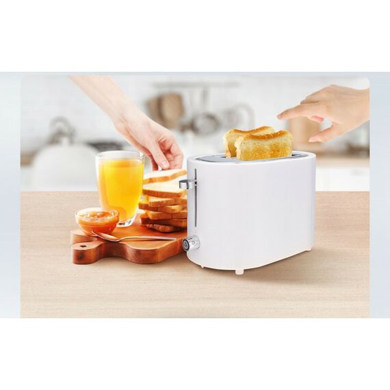 Тостеры: Тостер BQ T1003 белый с цветами фотографии