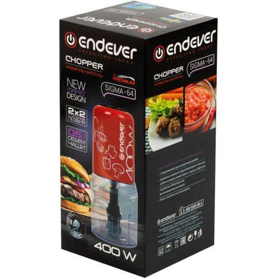 Блендеры: Измельчитель электрический Endever Sigma-64 красный [80737] фотографии