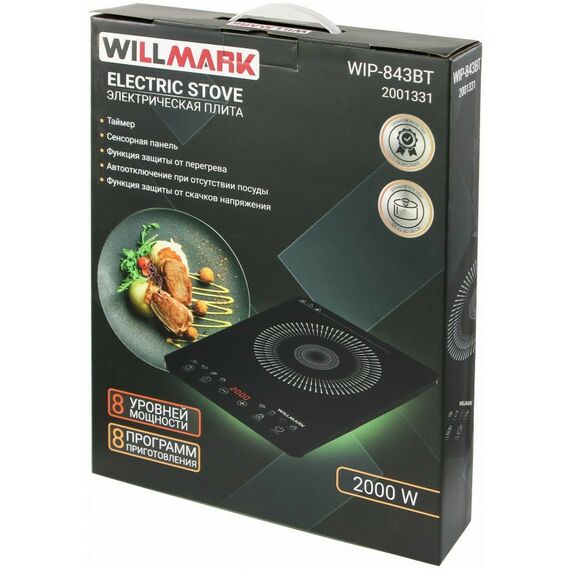 Электроплитки: Плитка индукционная WILLMARK WIP-843BT фотографии