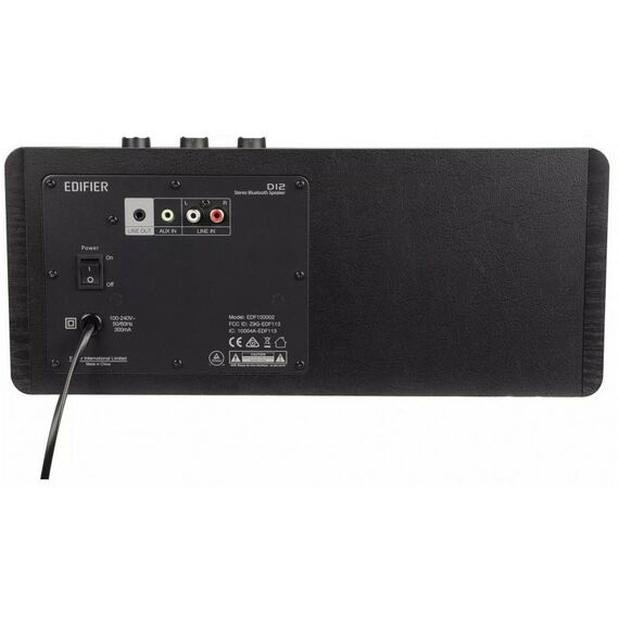 Колонки: Колонка Edifier D12 Black 70W, дерево, Bluetooth, ПДУ фотографии