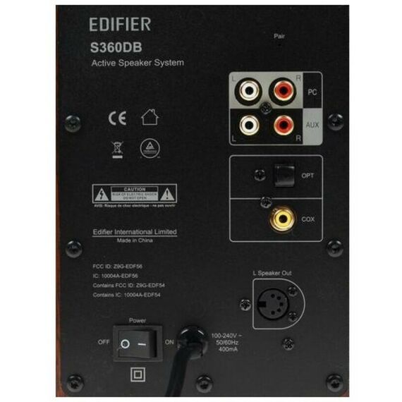 Колонки: Колонки Edifier S360DB Brown 2x40W + Wireless Subwoofer 75W, дерево, Bluetooth, ПДУ фотографии