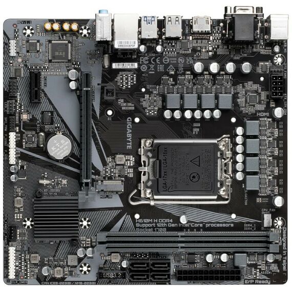 Материнские платы: Материнская плата GigaByte H610M H LGA1700 <H610> PCI-E Dsub+HDMI GbLAN SATA MicroATX 2DDR4 RTL фотографии