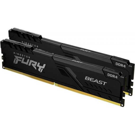 Оперативная память: Оперативная память Kingston Fury Beast 32Gb KIT 2*16Gb DDR4 DIMM <PC4-28800> CL18 [KF436C18BBK2/32] фотографии