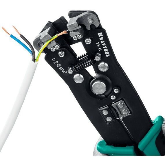 Электромонтажный инструмент: Стриппер автоматический многофункциональный KRAFTOOL TK-6 0.2 - 6 мм2 [22635] фотографии