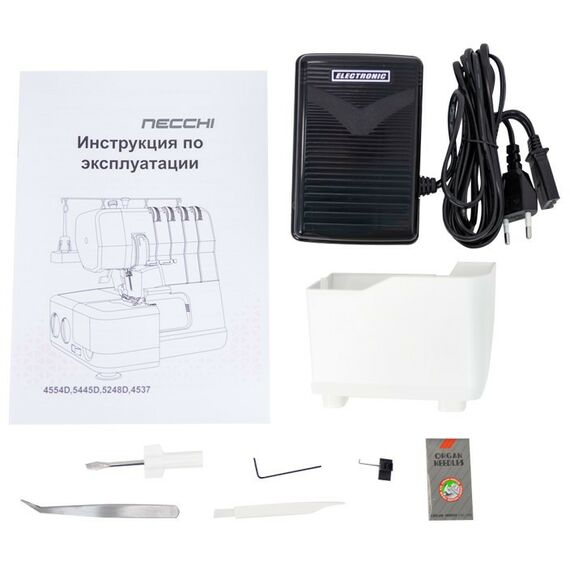 Швейные машинки: Оверлок Necchi 4554D 2/3/4-х ниточный фотографии